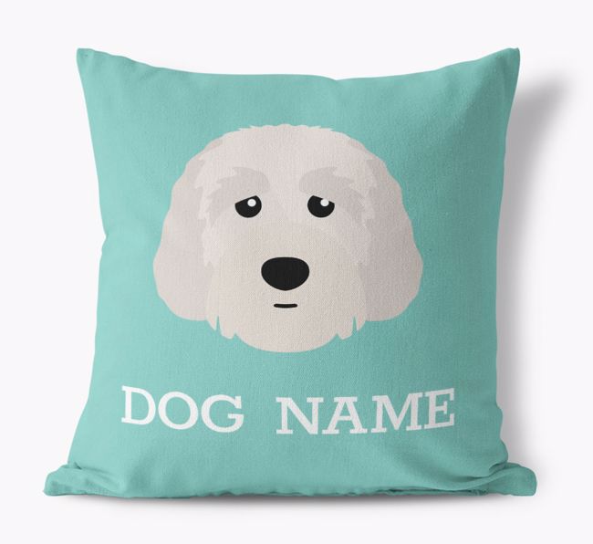 {dogsName}'s Icon: Personalized {breedFullName} Canvas Pillow